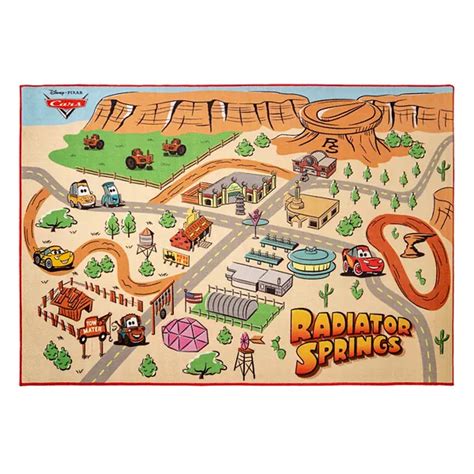 Disney / Pixar's Cars Radiator Springs Play Area Rug - 4'6" x 6'6"