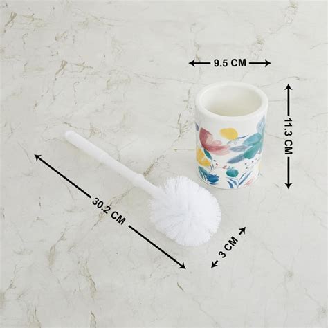 Buy Quiet Nature Brian Printed Ceramic Toilet Brush Holder from Home ...