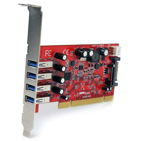 PCIUSB3S4 StarTech.com | StarTech.com 4 Port USB A PCI USB 3.0 Card ...