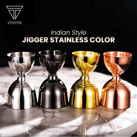 Jual indian style jigger stainless 30/60ml / gelas takar ukur cocktail ...