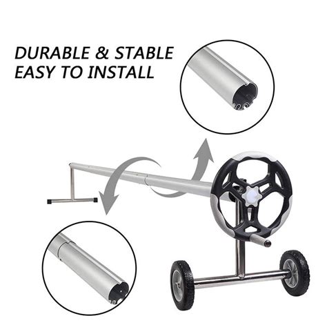 Pool Cover Automatic Roller Set 18 Feet Pool Solar Cover Reel - BESTBONNY-Swimming Pool ...