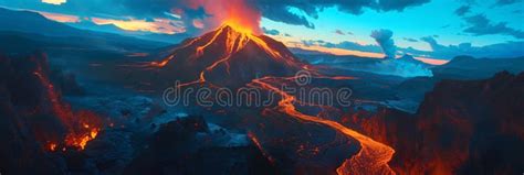 Image result for Exploding Volcano Landscape Simple