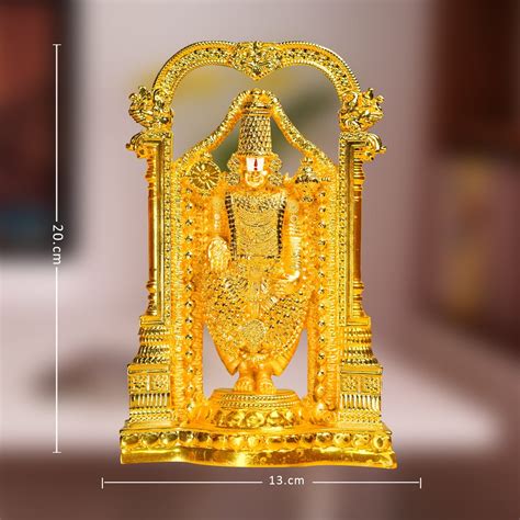 Diviniti 24K Gold Plated Tirupati Balaji Idol for Home Decor Showpiece ...