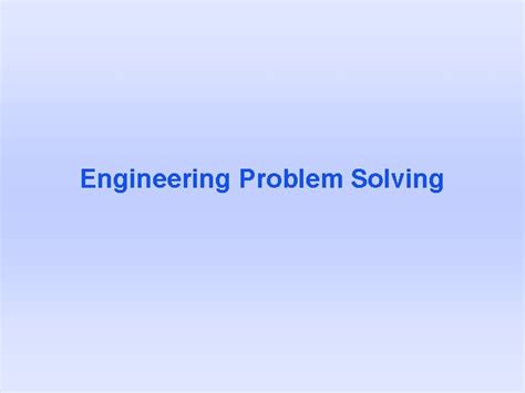 Image result for Engineering Problem Solving