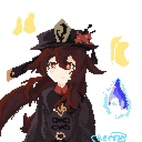 The Best 14 Hu Tao Genshin Pixel Art
