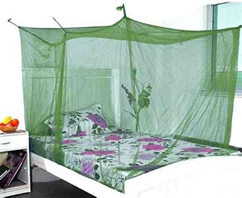 Divayanshi Olive Mosquito Net for Single Bed/Double Bed, 4x6.5 Insect ...