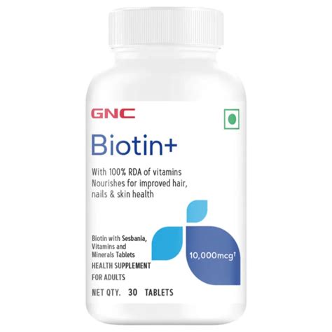 Buy GNC Biotin+ 10,000MG, 30 Tablets | 19 Minutes Delivery | Apollo ...