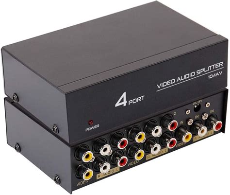 DTECH Powered 4 Way 3 RCA Splitter Box 1 in 4 Out India | Ubuy