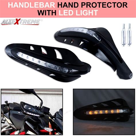 AllExtreme 7/8" 22mm Motorcycle Hand Guard with LED Light Universal ...