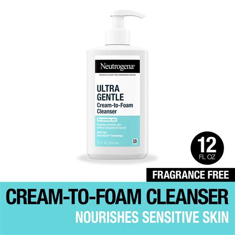 Neutrogena Ultra Gentle Cream-to-Foam Facial Cleanser 12 oz for ...