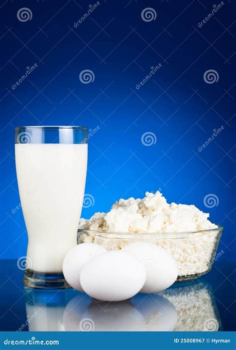 Fresh Eggs and Dairy Products Stock Image - Image of liquid ...