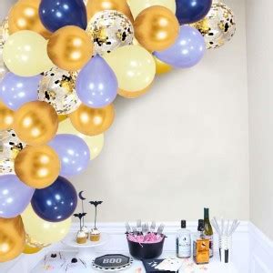 Flipkart.com | LAZYBEEE Solid Navy Blue Light Yellow Balloons and ...