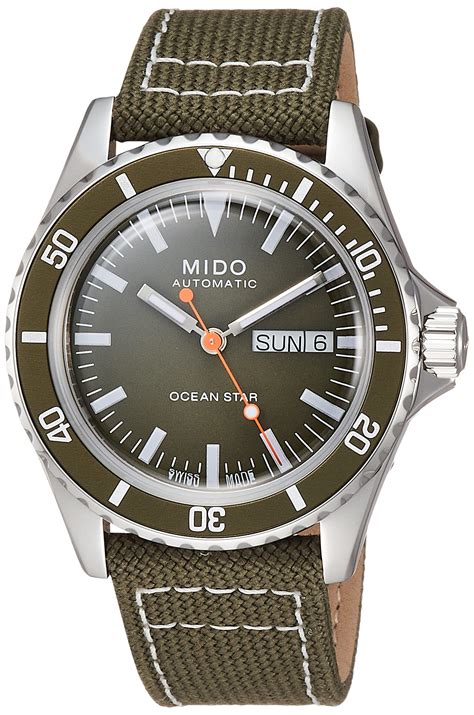 Buy MIDOOcean Star Tribute Green Automatic Day Date Watch M026.830.18 ...