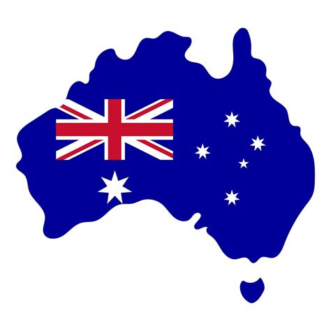 Australian flag map icon. Continent of Australia flag map. Vector. 27739426 Vector Art at Vecteezy