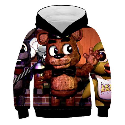 Buy FNAF Hoodie 3D Printed Unisex FNAF Sweatshirts Pullover Tops Freddy ...