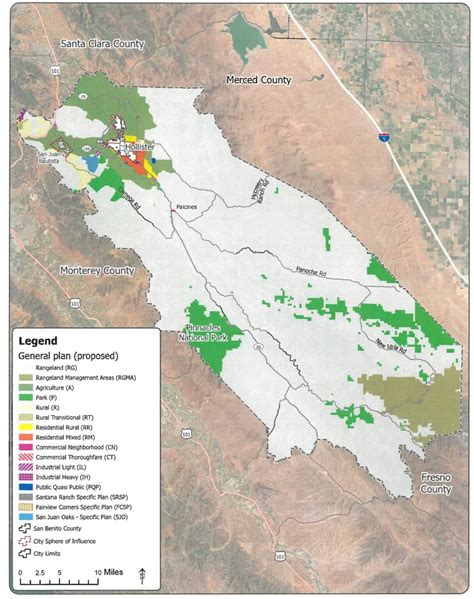 San Benito County land use designations map - Green Foothills