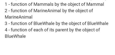Create two classes named Mammals and Marine Animals. Create another ...
