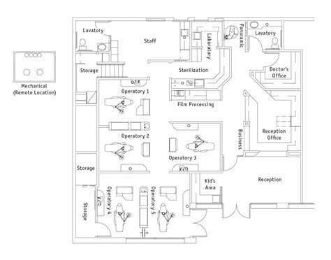 2,082 Square Feet Dental Office Floor Plan