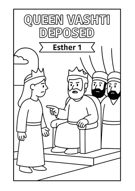 Esther in the Bible Coloring Pages – Free Printable Set for Kids - Free Bible Worksheets