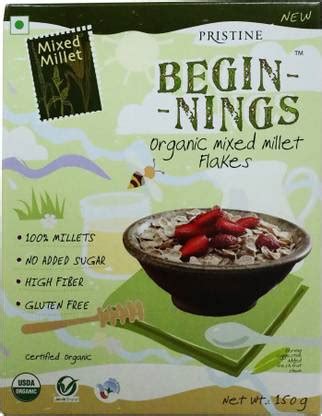 PRISTINE Breakfast cereals 100% Organic Mixed Millet Flakes Box Price ...