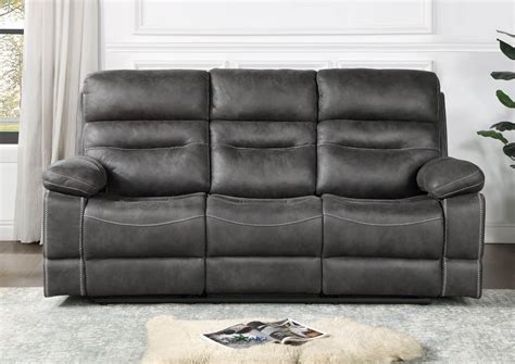 RUDGER GRAY RECLINING SOFA Ivan Smith Furniture