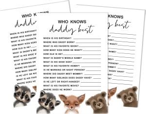 Inkdotpot Fox and Bear Jungle Animals Who Knows Daddy Best Baby Shower ...