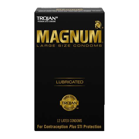 Trojan Magnum Large Size Lubricated Condoms - 12 count HSA/FSA Eligible ...