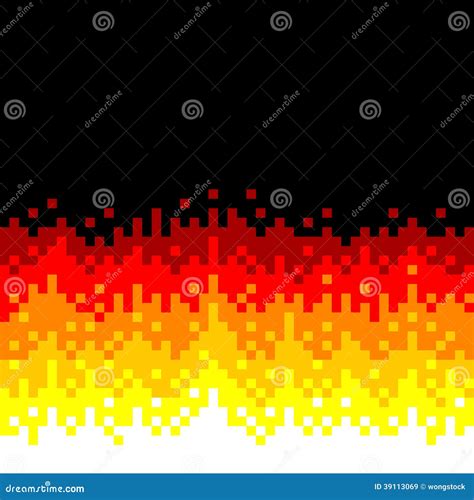 8-Bit Pixel-art Fire Background Cartoon Vector | CartoonDealer.com ...