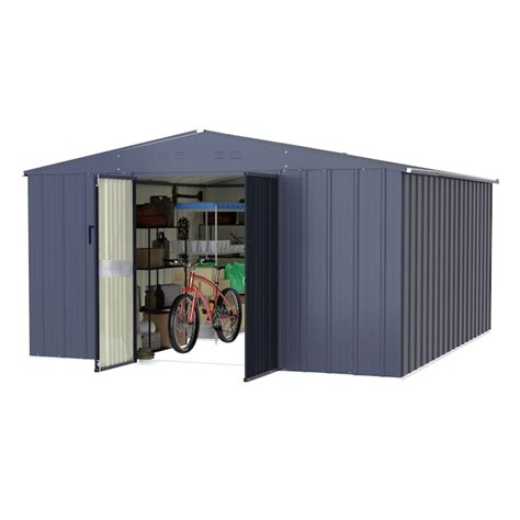 VEIKOUS 10-ft x 12-ft Galvanized steel Metal Storage Shed in the Metal ...