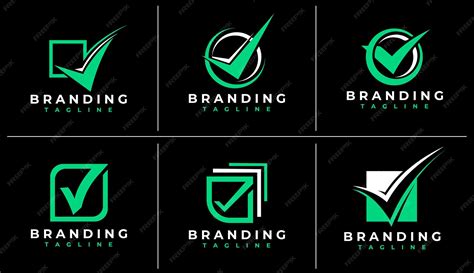 Minimalist line checkmark logo design template | Premium Vector