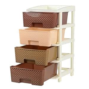 Kuber Industries 4-Layer & 73 Ltr Plastic Drawer Storage Organiser ...