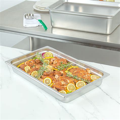 Kitchen Tek Stainless Steel Full Size Steam Table Pan - 2 1/2 Inch Deep ...