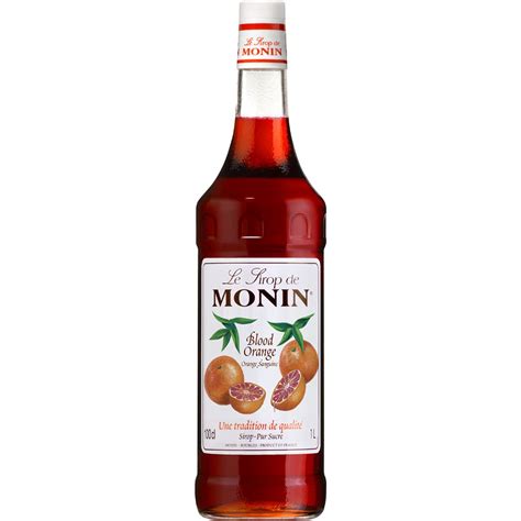 Monin Blood Orange Flavoured Syrup, Dark Red, Large, 1000 ml : Amazon ...