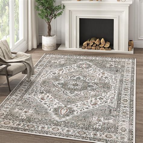 jinchan Area Rug 4x6 Accent Rug Indoor Vintage Floor Mat Soft Printed ...