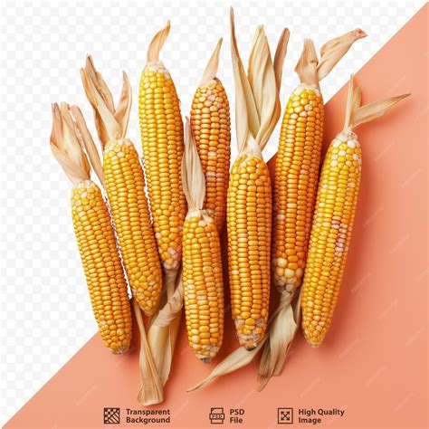 Premium PSD | Corn harvested on dark surface