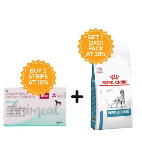 AnimealAPOQUEL 16MG TABLET RC HYPOALLERGENIC DOG DRY FO...