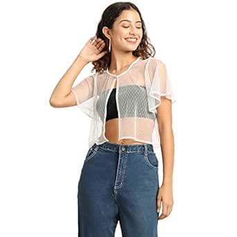 Buy Rute Women White Cotton Shrug(SRG-2455) at Amazon.in