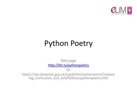 Image result for Poetry Python