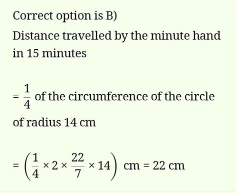 If the length of minute hand of a clock is 42m . How much distance ...