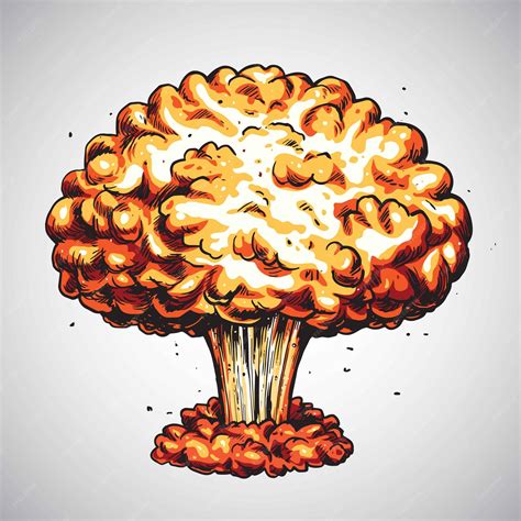 Atomic Bomb Explosion Drawing