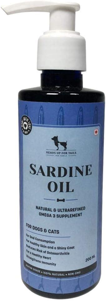 Heads Up For Tails Sardine Oil for Dogs and Cats - 200 ml : Amazon.in ...