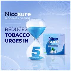 Nico Sure 2mg Icemint Nicotine Lozenges 12 - Uses, Side Effects, Dosage ...
