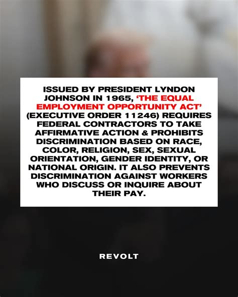 REVOLT | 🚨Breaking News Donald Trump has revoked Executive Order 11246, ending affirmative ...