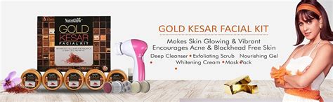 NutriGlow Gold Kesar Facial Kit for Glowing Skin| 6-Pieces Skin Cleanup ...