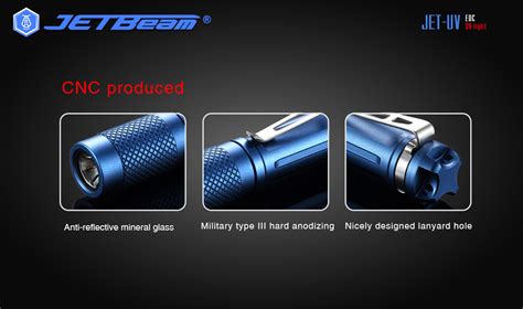 JETBeam JET-UV Ultraviolet EDC Keychain LED Flashlight - UV Keychain ...