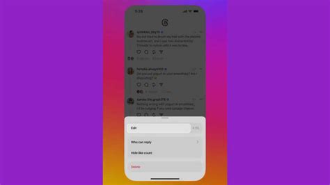 Image result for Threads Edit Button