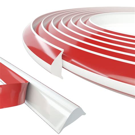 Buy Esufeir 3m White Pvc Self Adhesive Tile Trims and Edgings Plastic ...