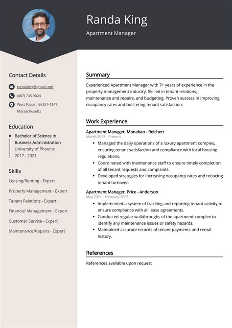 Apartment Manager Resume Example (Free Guide)