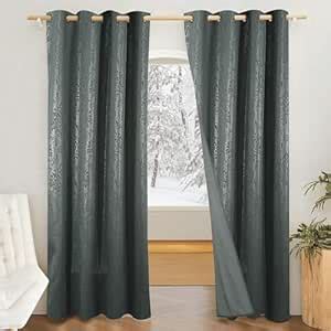 Amazon Brand - Solimo Polyester 100% Blackout Printed Emboss Long Door ...