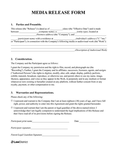Image result for Media Release Form Template